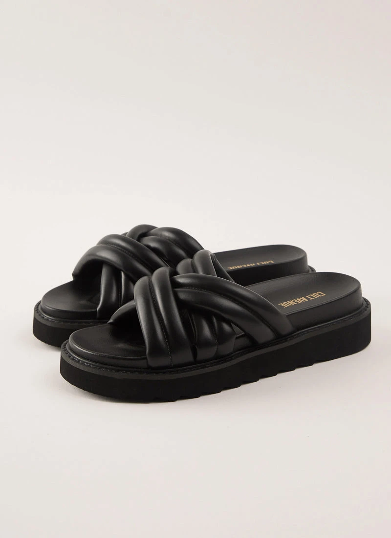 Cult Avenue Slide On Over Flatform - Black 3 Cult Avenue Slide On Over Flatform - Black - Image 3