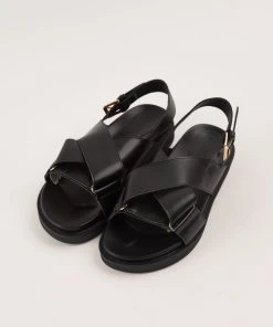Cult Avenue Maldives Cross Sandal - Black