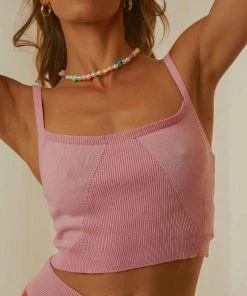 Peppermayo Exclusive Eden Knit Crop - Pink