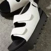 4TH & RECKLESS Hugo Slide - White Croc PU