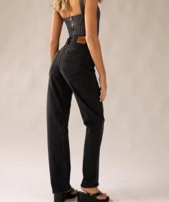 Lee High Straight 80 Jean - Galactic Black -Peppermayo cloth-shop a26860b0c4144db0b49e8337409be0a9
