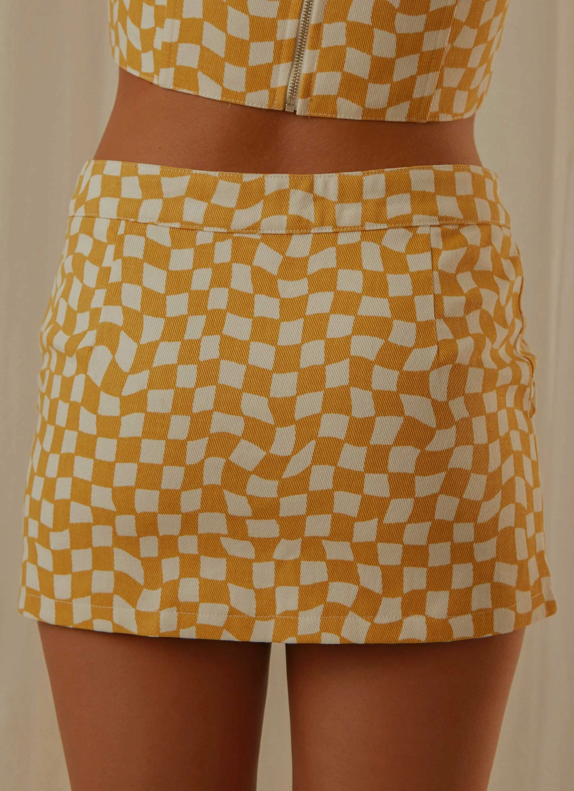 Peppermayo Exclusive Luisa Mini Skirt - Yellow Check 6 Peppermayo Exclusive Luisa Mini Skirt - Yellow Check - Image 6