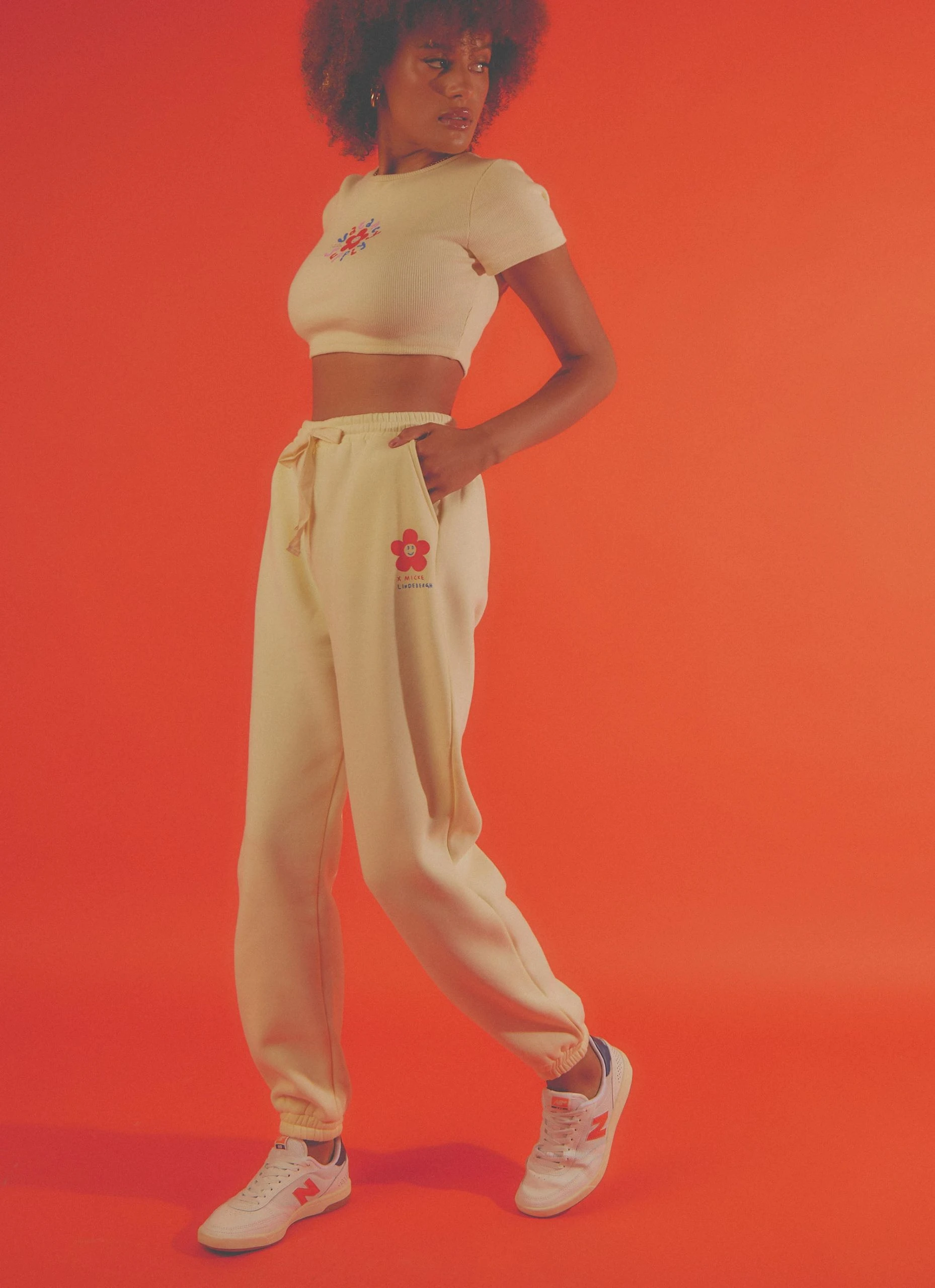 Vacancy Supply X Micke Lindebergh - Blume Sweatpant - Buttercream 5 Vacancy Supply X Micke Lindebergh - Blume Sweatpant - Buttercream - Image 5