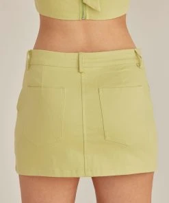 Riley Hubatka X Peppermayo Feel The Sun Drill Mini Skirt - Sage -Peppermayo cloth-shop a613584052b440d1a7646f246b77cb79 scaled
