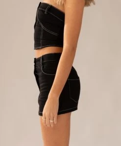 Peppermayo Exclusive You Know The Drill Mini Skirt - Pitch -Peppermayo cloth-shop a754cb699b2d49a49d6b893053989953