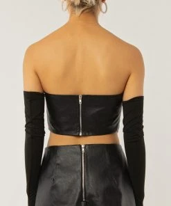 Peppermayo Exclusive Night Turns Into Morning PU Bustier - Black PU -Peppermayo cloth-shop a84ebed668af4e66a6e0cd9d487f3e80