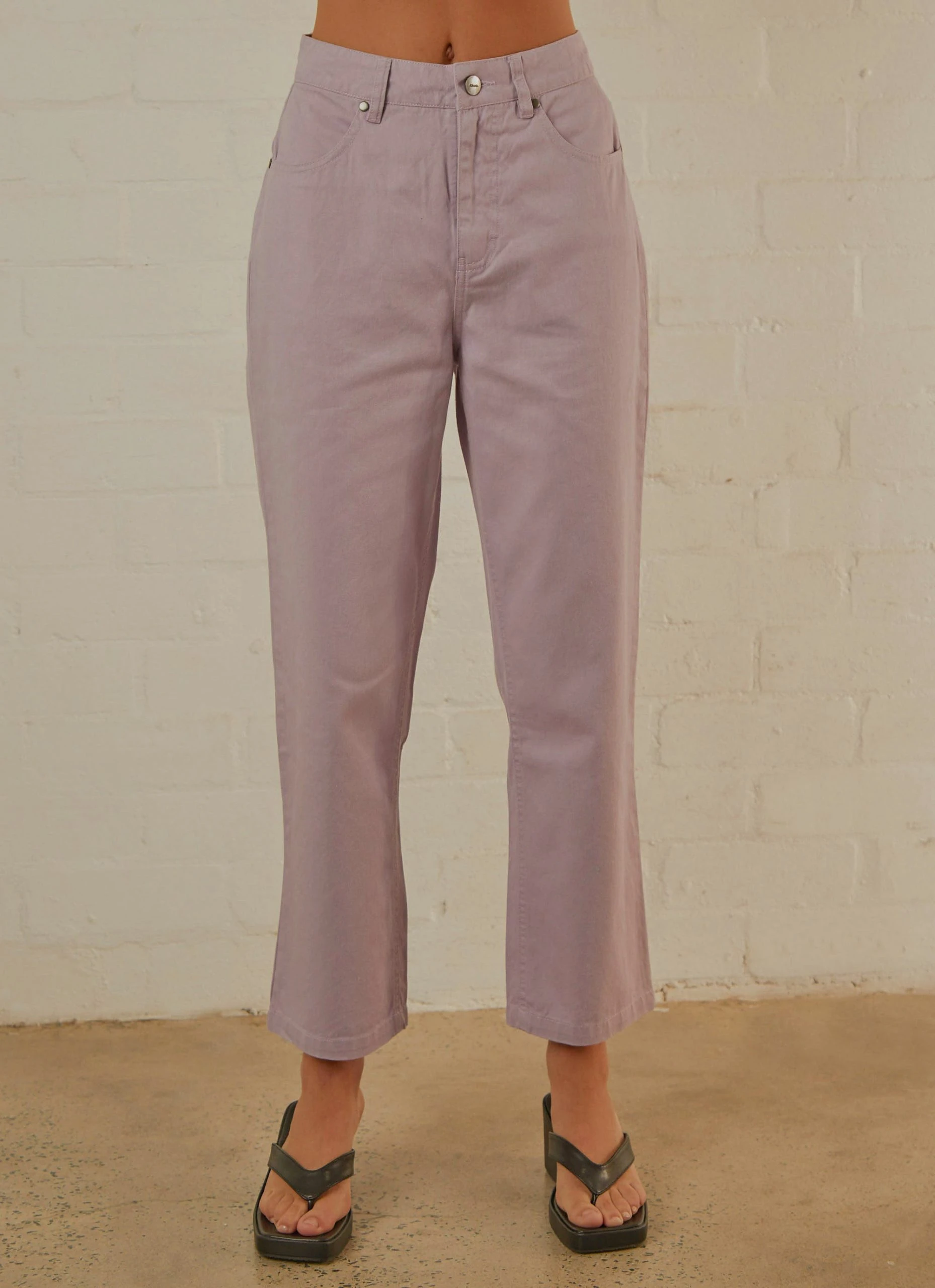 Afends Shelby Hemp Twill Wide Leg Pant - Lilac 6 Afends Shelby Hemp Twill Wide Leg Pant - Lilac - Image 6