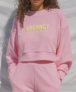 Vacancy Supply Arrival Cropped Jumper - Pink Soda -Peppermayo cloth-shop ad1f6d068e2d40fba29676c2120b9f2a