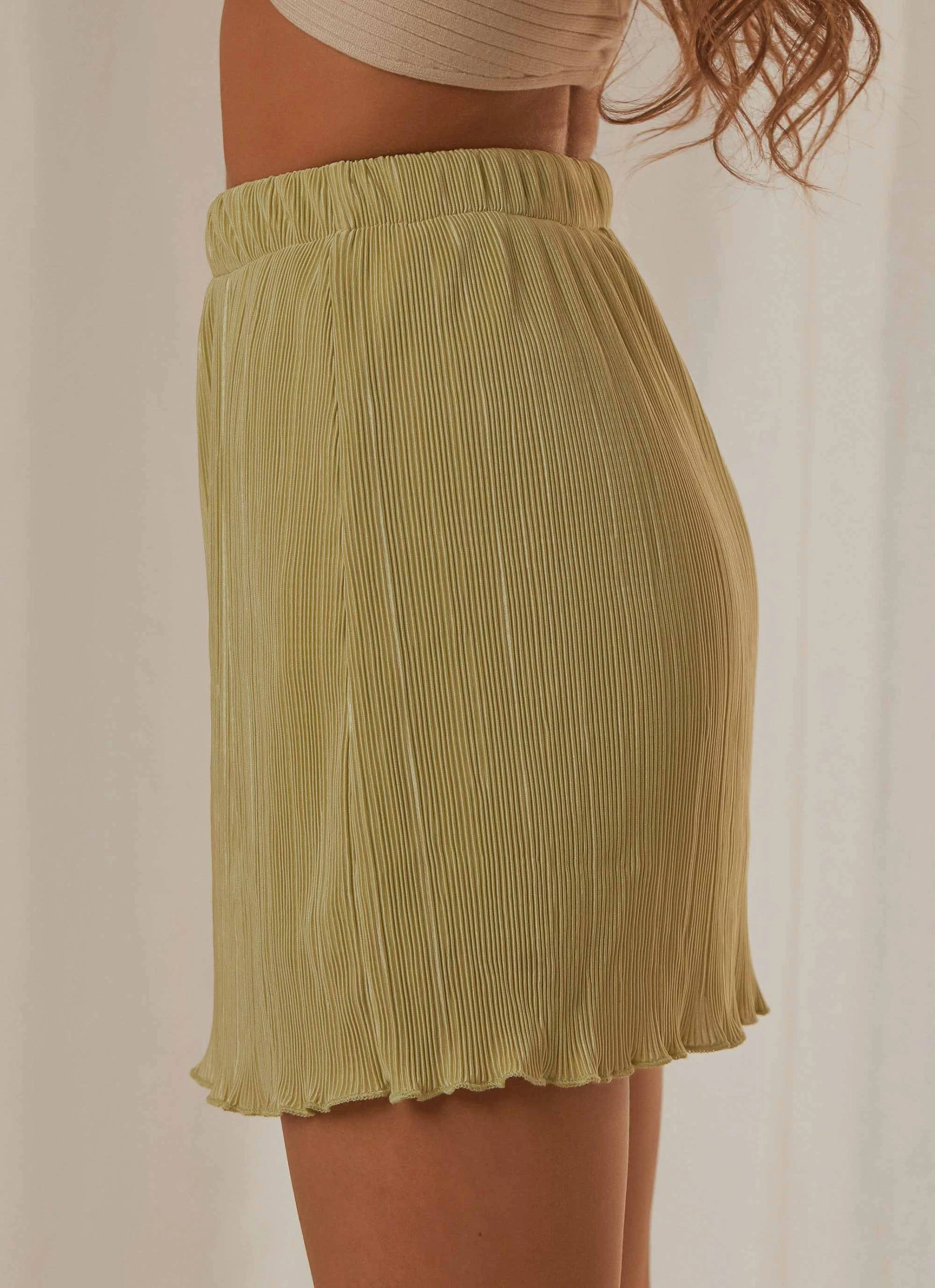 Peppermayo Exclusive Waves Of Light Mini Skirt - Sage 5 Peppermayo Exclusive Waves Of Light Mini Skirt - Sage - Image 5