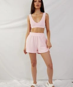 Peppermayo Exclusive Cote Dazur Terry Crop - Pink 7 Peppermayo Exclusive Cote Dazur Terry Crop - Pink -Peppermayo cloth-shop b1109ac29957444ba7dce01bb17e433c