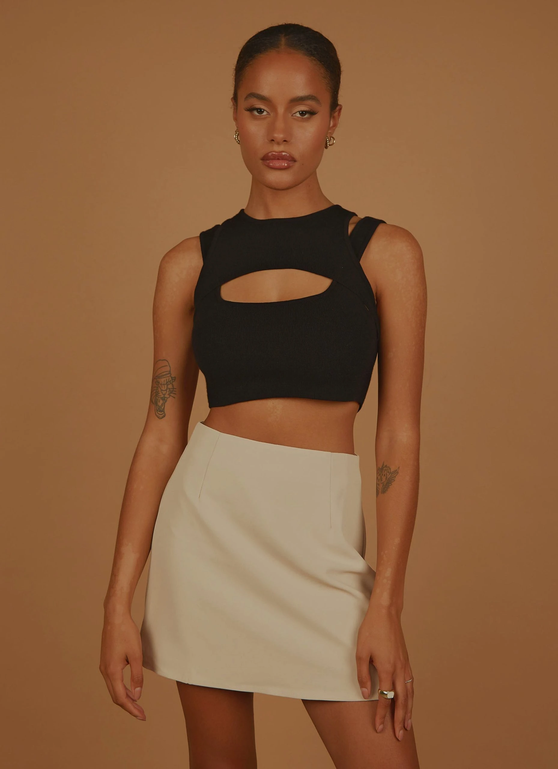 Peppermayo Exclusive Gigi Girl Knit Crop - Black 4 Peppermayo Exclusive Gigi Girl Knit Crop - Black - Image 4