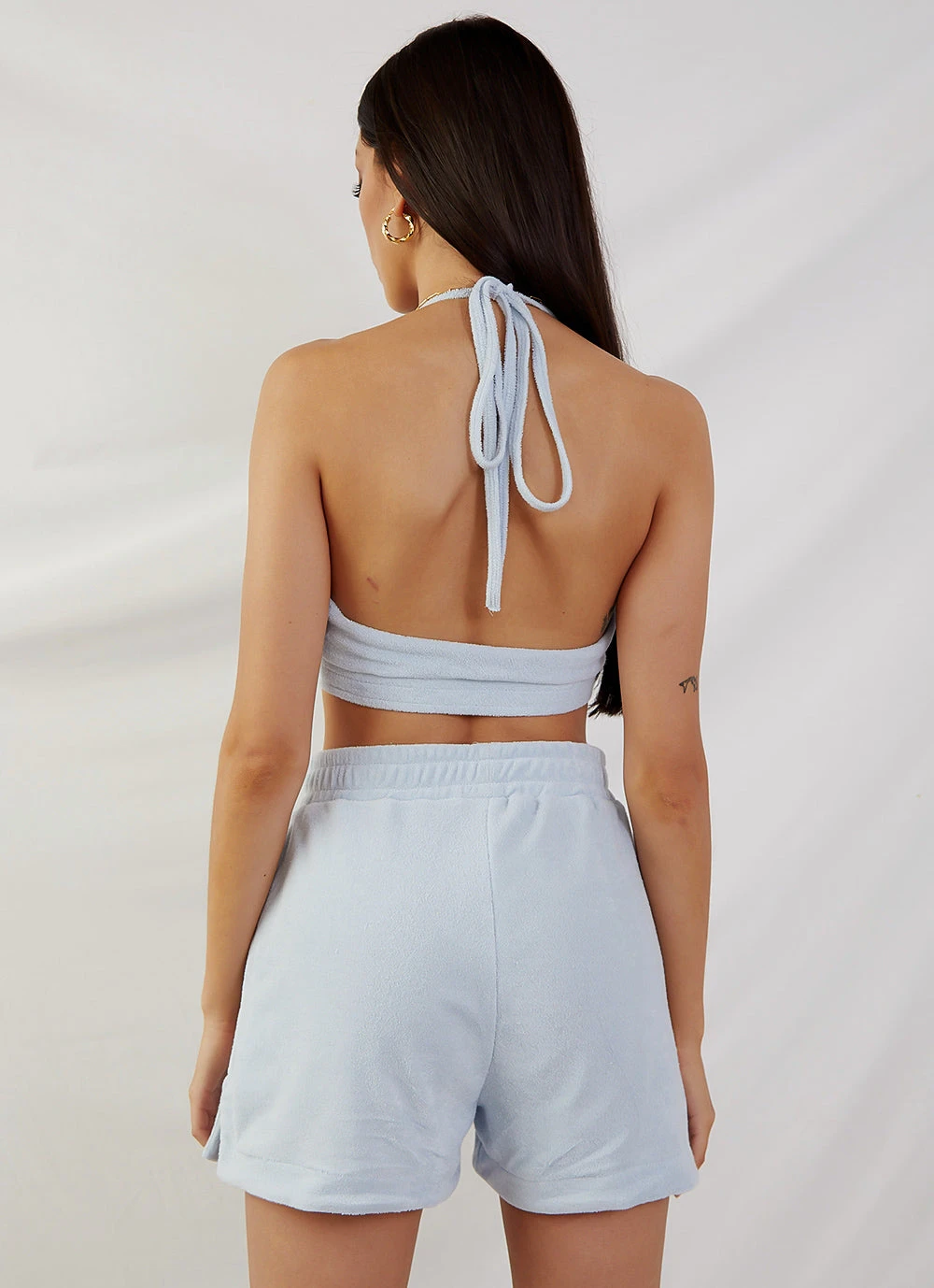 Peppermayo Exclusive Positano Terry Crop - Blue 5 Peppermayo Exclusive Positano Terry Crop - Blue - Image 5