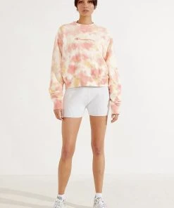 Champion Reverse Weave Cloud Dye Crew - Pink Tie Dye -Peppermayo cloth-shop b65ce834cf0a4d3bb4f673b07677e29b