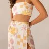 Peppermayo Exclusive Seaside Sweethearts Wrap Mini Skirt - Under The Palms