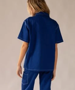 Peppermayo Exclusive Painters Shirt Top - Blueprint -Peppermayo cloth-shop b8702b0bd4c5499ba42d2009bcc3088c