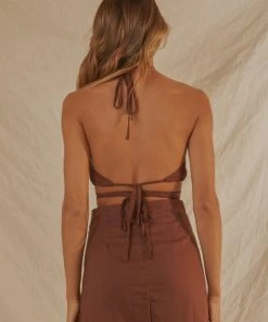 Peppermayo Exclusive Last Champagne Linen Halter - Choc Brown -Peppermayo cloth-shop bbe96a83305941cfa8df13286d851fe0 scaled