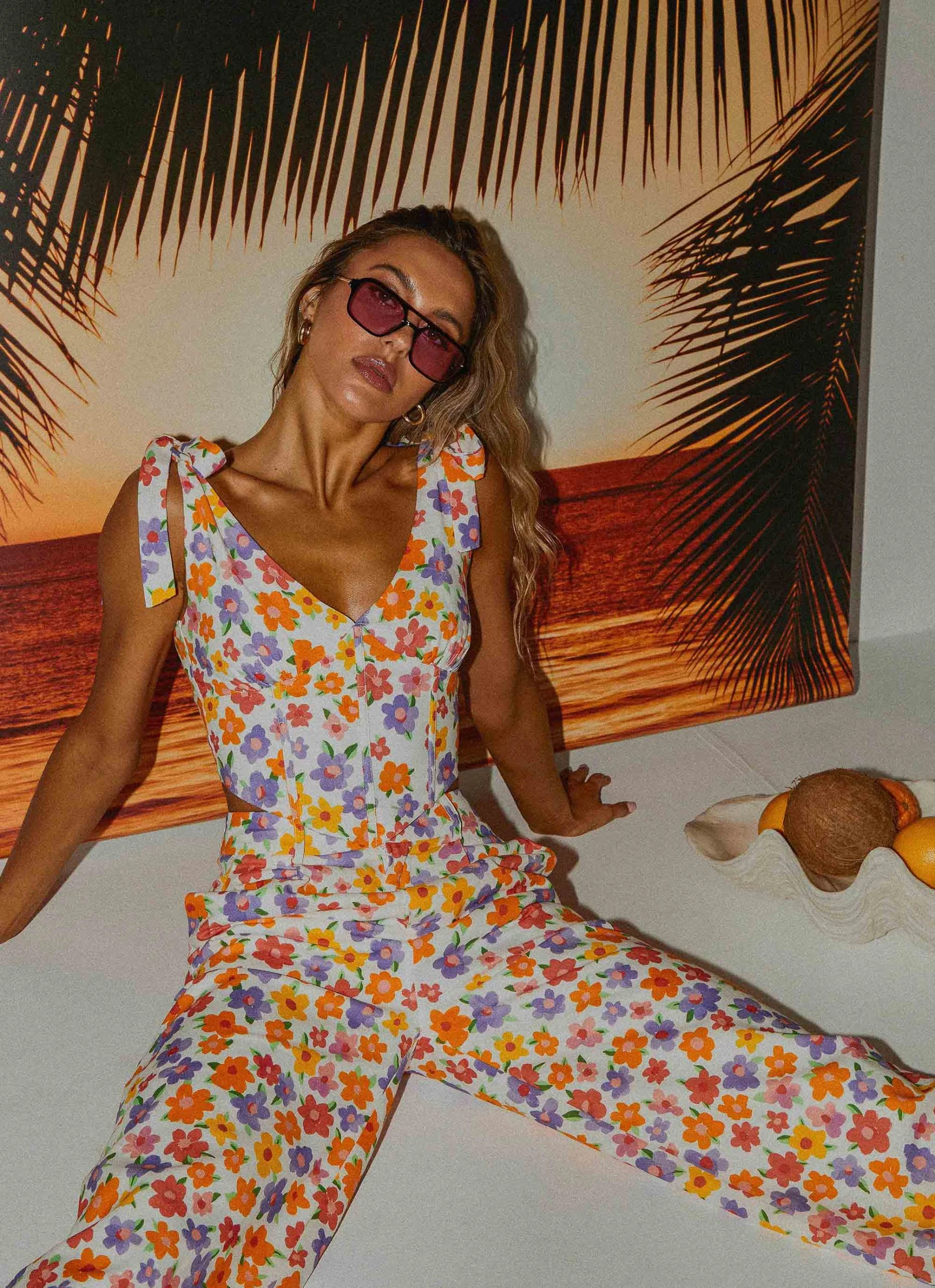 Peppermayo Exclusive Parisian Life Linen Bustier - Blooming 3 Peppermayo Exclusive Parisian Life Linen Bustier - Blooming - Image 3