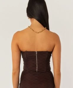 Peppermayo Exclusive Abbie Bustier - Chocolate Monogram 10 Peppermayo Exclusive Abbie Bustier - Chocolate Monogram -Peppermayo cloth-shop bd9cd61382b24f7ab95119947b8a0e73