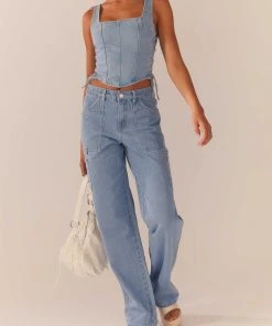 Peppermayo Exclusive Backstage Pass Denim Lowrise Pants - Subdued Blue -Peppermayo cloth-shop bdfd52d352ed4d8784ba6845700bb40a scaled