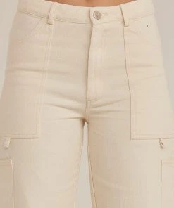 Riley Hubatka X Peppermayo Postcard Drill Carpenter Pant - Ivory -Peppermayo cloth-shop bf28fbd0433b4d9d99fd3caa611bab38