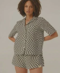 Vacancy Supply Turbocharge Organic Linen Shirt - Charcoal-White -Peppermayo cloth-shop c010fd3c920046ae8403184a4c590634 scaled