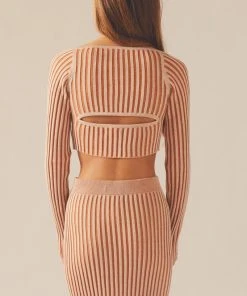 Peppermayo Exclusive Aubrey Two-Tone Rib Top - Terracotta -Peppermayo cloth-shop c0175334d0f4434ab867a6916c49d88e