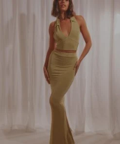 Peppermayo Exclusive On Arrival Midi Skirt - Lime Green