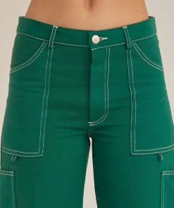 Riley Hubatka X Peppermayo Postcard Drill Carpenter Pants - Military Green -Peppermayo cloth-shop c22bd2197763472e9fdcfdf9027ee51b