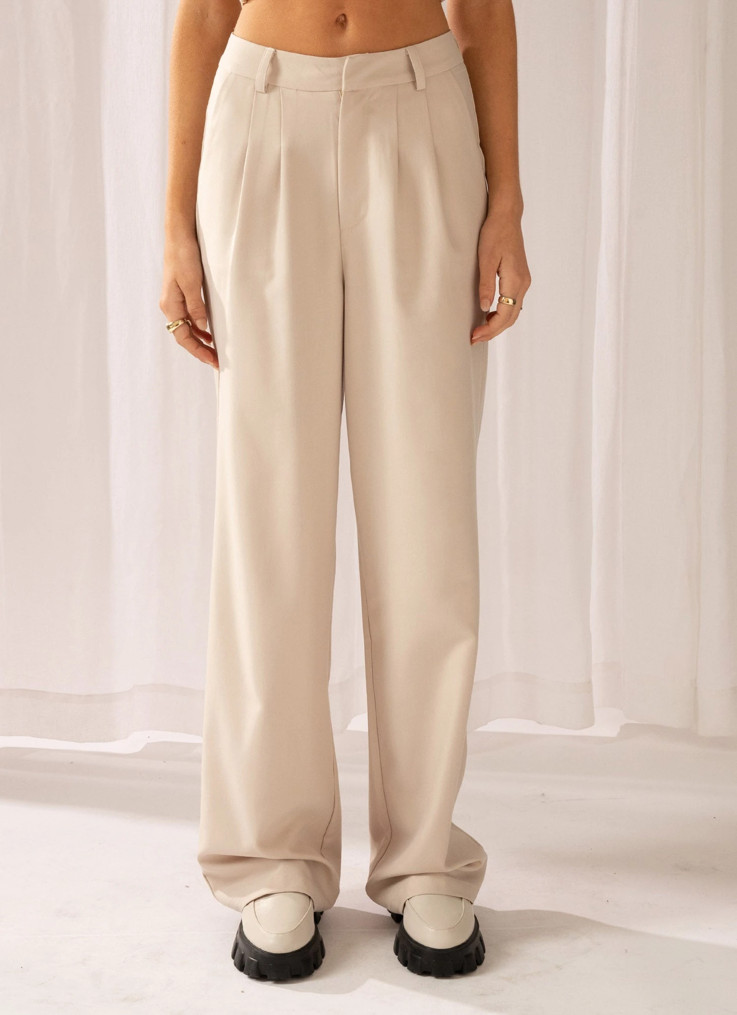 Peppermayo Exclusive Magdalena Suit Pants - Stone 4 Peppermayo Exclusive Magdalena Suit Pants - Stone - Image 4