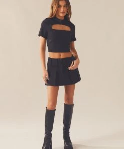 Peppermayo Exclusive London Electric Top - Charcoal -Peppermayo cloth-shop c3314fba12794ba79b0572daaa554ef8