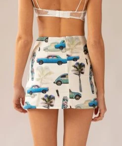 Peppermayo Exclusive Days Like This Linen Mini Skirt - Paved Paradise -Peppermayo cloth-shop c388c1f8034d45a2a9deb61be67ba209