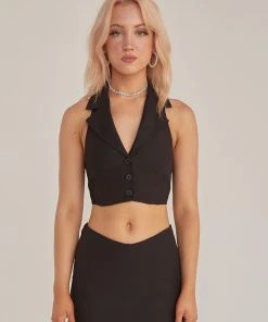 Riley Hubatka X Peppermayo Sound Check Vest Top - Noir