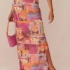 Peppermayo Exclusive The City Meets The Coast Midi Skirt - Sunset Building