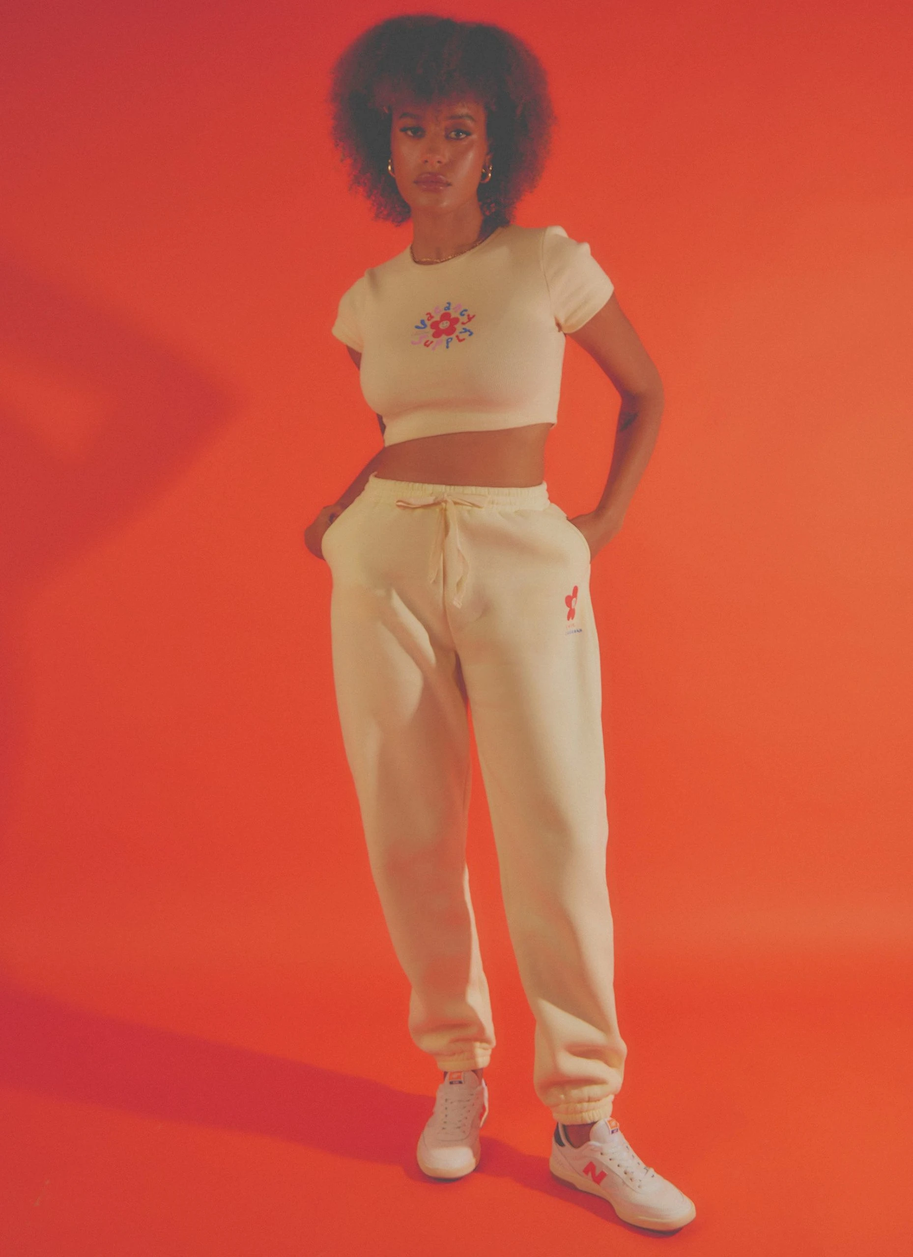 Vacancy Supply X Micke Lindebergh - Blume Sweatpant - Buttercream 4 Vacancy Supply X Micke Lindebergh - Blume Sweatpant - Buttercream - Image 4