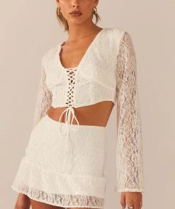 Peppermayo Exclusive Free & Wild Lace Top - Ivory