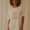 Charlie Holiday Good Vibes Club Boyfriend Tee - White