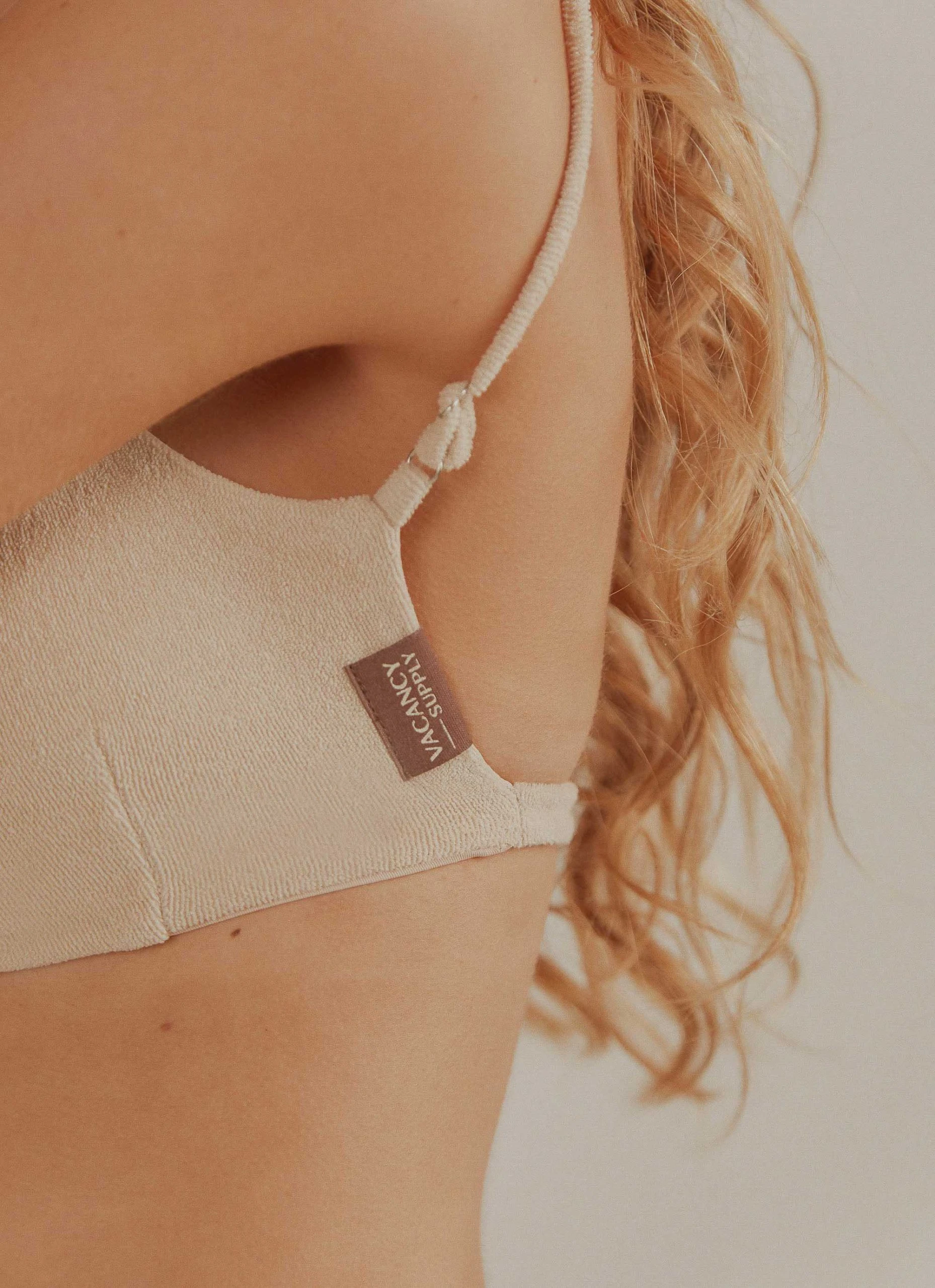 Vacancy Supply Sunbather Terry Crop - Beige 3 Vacancy Supply Sunbather Terry Crop - Beige - Image 3