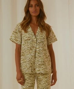 Cools Club Safari Crop Shirt - Herb Zebra -Peppermayo cloth-shop cd9919373ffc440989e4d22294dc196e scaled