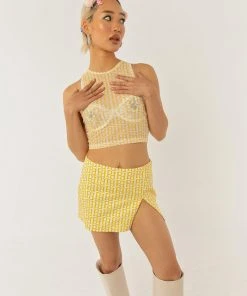 Peppermayo Exclusive Patience Mesh Crop - Meadow Logo