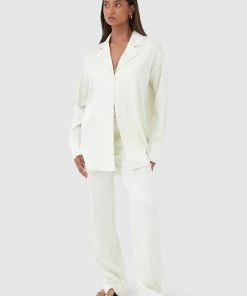 4TH & RECKLESS Faro Trouser - Off White -Peppermayo cloth-shop cf4518fa7e9044b187917ae682288641