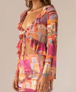 Peppermayo Exclusive Sweet And Sultry Tie Top - Sunset Building 9 Peppermayo Exclusive Sweet And Sultry Tie Top - Sunset Building -Peppermayo cloth-shop cf47da2782b74f259b8069560ba8fc51