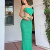 Riley Hubatka X Peppermayo Tan Lines Crochet Crop Top - Green