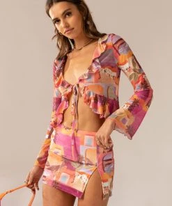 Peppermayo Exclusive Sweet And Sultry Tie Top - Sunset Building 8 Peppermayo Exclusive Sweet And Sultry Tie Top - Sunset Building -Peppermayo cloth-shop d016521d33c2439cb4e6606442ebb55e