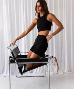 Peppermayo Exclusive Spencer Organic Cotton Rib Tank - Black -Peppermayo cloth-shop d1ab52f3bf894b1289866f47c46b505e