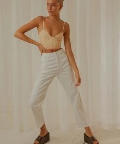 Afends Shelby Hemp Twill High Waist Pant - White -Peppermayo cloth-shop d259b07363fc4d62abc13dc36c7f589c scaled