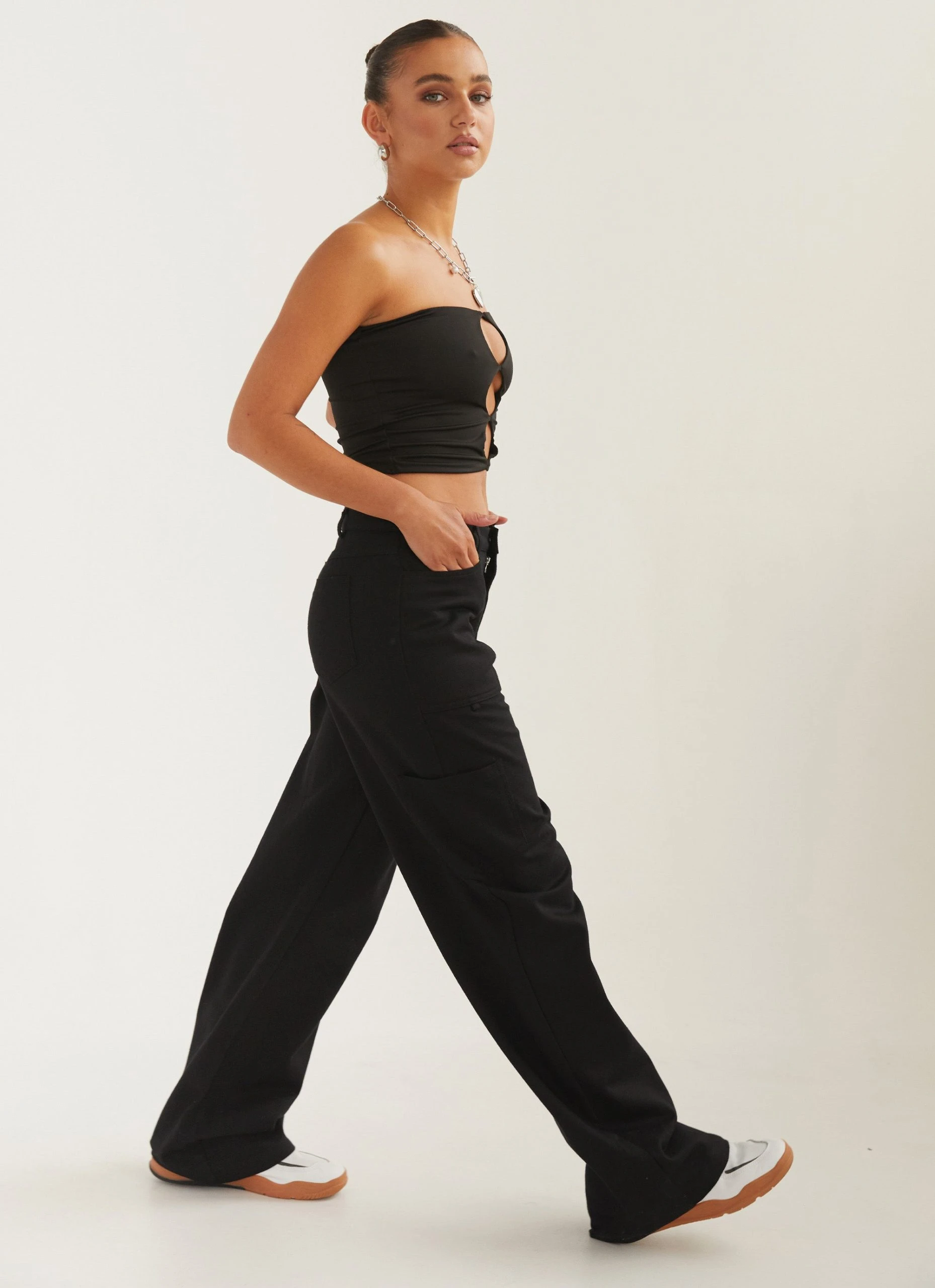 Silk X Peppermayo Uncommon Lowrise Cargo Pants - Shadow 2 Silk X Peppermayo Uncommon Lowrise Cargo Pants - Shadow - Image 2