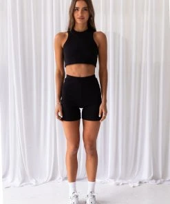 Peppermayo Exclusive Limited Organic Cotton Rib Bike Shorts - Black -Peppermayo cloth-shop d40ff21fade748aba9554d7f2f1773a1