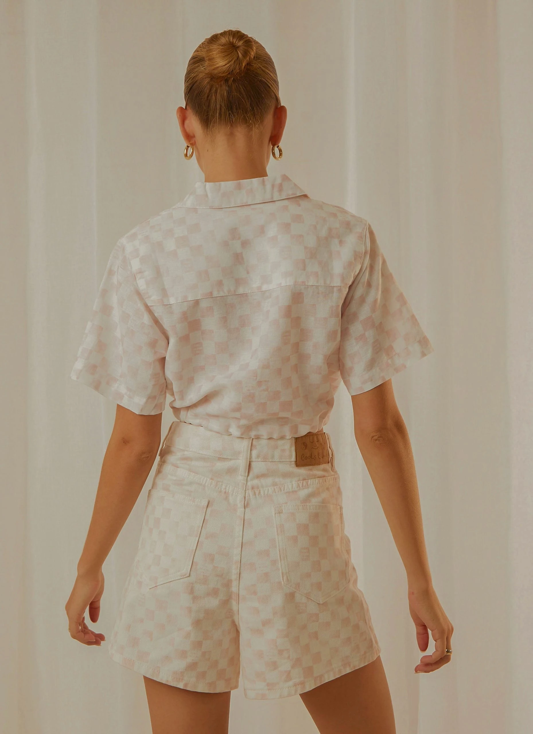 Cools Club Safari Tie Top - Pink Checker 5 Cools Club Safari Tie Top - Pink Checker - Image 5