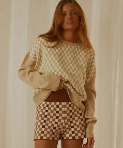 Cools Club Checker Knit - Bone -Peppermayo cloth-shop d5bc8d3825454d2797a263a3d905a628 scaled