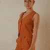 Peppermayo Exclusive Tess Suit Vest - Terracotta